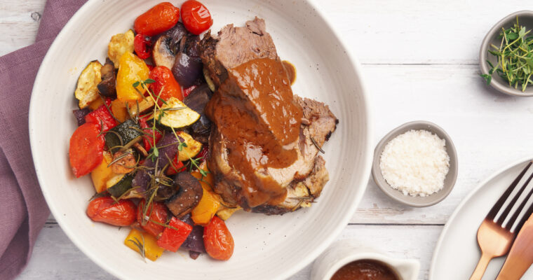 Slow Roasted Lamb with Vegetables