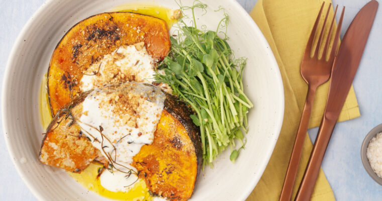 Roasted Pumpkin with Yoghurt and Dukkah