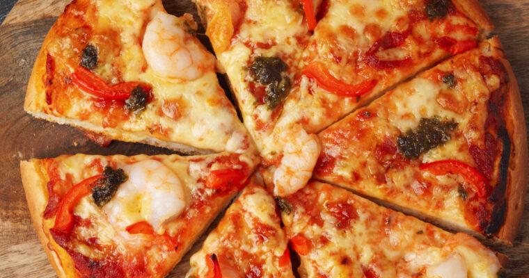 Prawn and Pesto Pizza